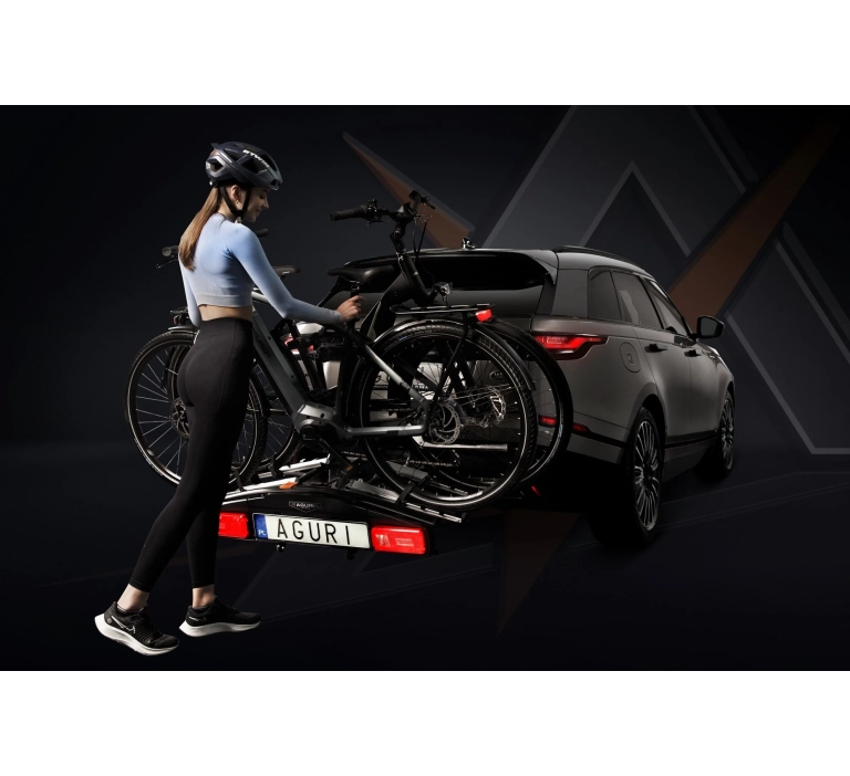 Bagażnik rowerowy na hak AGURI ACTIVE E-BIKE | BLACK